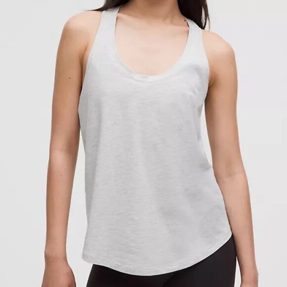 Lululemon Love Tank Pleated - Size 6 - Heather Grey - Picture 2 of 4